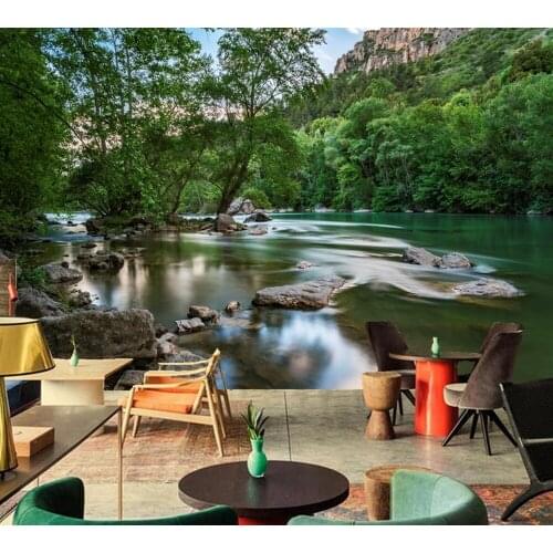 Beautiful waterfall natural landscape murals,living room tv background wall sofa wall bedroom restaurant 3d mural