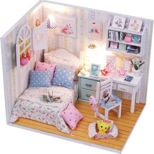 LIANYUN DIY Dollhouse Wooden DollHouses Miniature Doll House Toys for Children Birthday Gift
