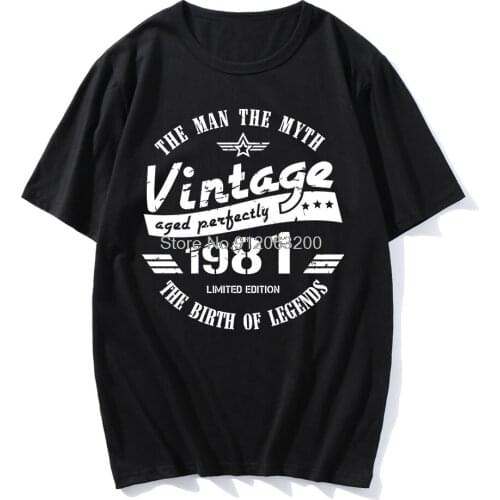Hot Sale Anime Vintage 1981 40 Years Old Printed O-neck Shirts Funny Comfortable T-Shirts Casual Oversize Daily Tees