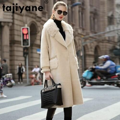 Fur Real Natural Coat Wool Jacket Autumn Winter Coat Women Clothes 2021 Sheepskin Lining Double-faced Korean Vintage Tops ZT4043
