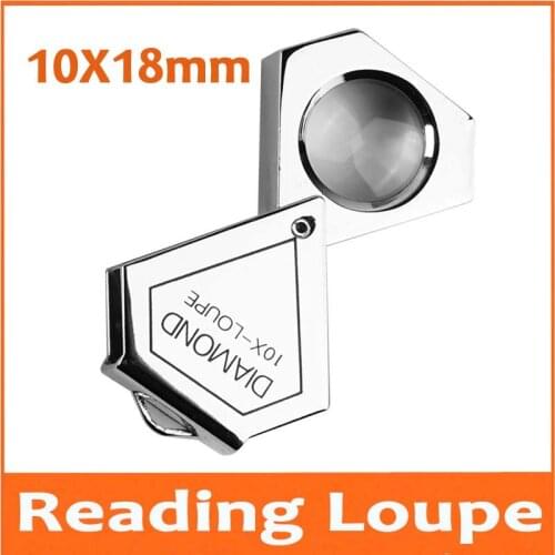 10X 18mm Metal Foldable Jewel Jewelry Watch Repair Magnifier Pocket Loupe Children Educational Toy Gift Reading Magnifying Glass
