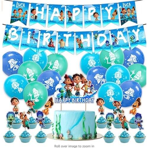 Disney Luca Disposable Party Tableware Set Kids Cartoon Anime Theme Party Decorations Baby Shower Luca Birthday Party Supplies