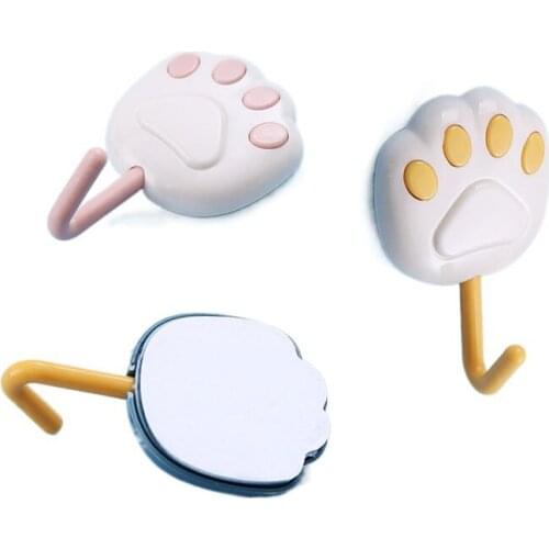 Traceless hook bathroom kitchen strong adhesive wall hanging wall load bearing hook traceless paste 8 pcs