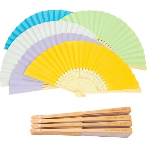 Personalized Folding Paper Hand Fan Fold Vintage Paper Fans Wedding Party Favors Baby Shower Gift Wedding decoration fan