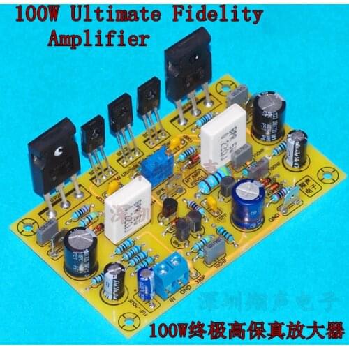 100W diy audio Ultimate Fidelity Amplifier board MOS tube IRFP240 IRFP9240 class AB FET amplifier board finished board 1pcs