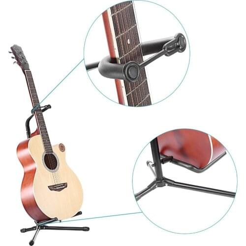 Guitar Bass Stand Holder Foldable Folding Acoustic Electric Guitar Bass Stand Holder Floor Universal