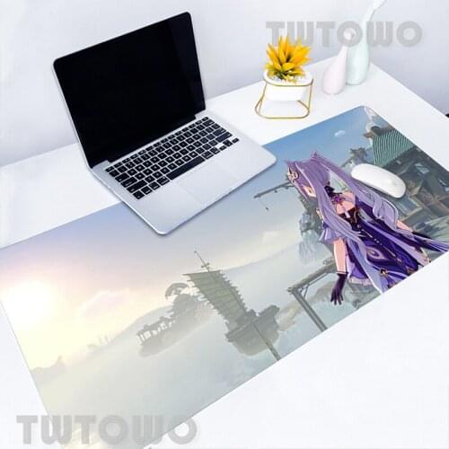 Genshin Impact Landscape Large Size Hot Sell Mouse Pad Gamer Art Cartoon Anti-slip Soft Laptop Mice Pad MousePad