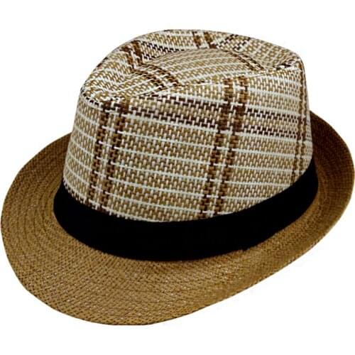 LNPBD Sun Hat Straw Men Beach Summer Fashion Hats For Women Trilby Gangster Cap Jazz Hats Girl Visor Cap Casual Panama sunhat