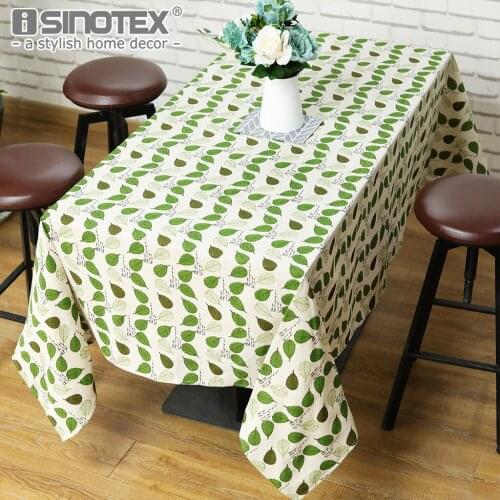 Pretty Leaves Printed Table Cloth Rectangle Rustic Table Cover Canvas Fabric Dinner Table Cloth For Kitchen Home Decoration