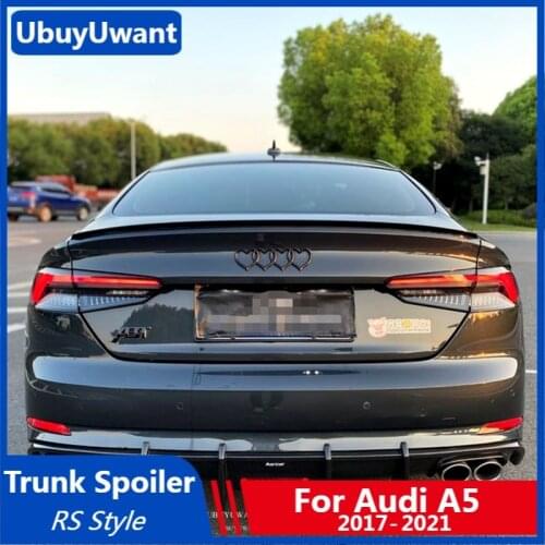 UBUYUWANT Rear Trunk Spoiler For A5 RS Style Spoiler High Quality ABS Material Primer Color Car Tail Wing Decoration 2017-2021