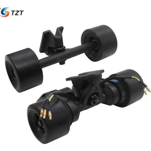 TZT 1Pair Electric Longboard Skateboard Trucks with Wheels 83mm /90mm + Dual Motors Drive