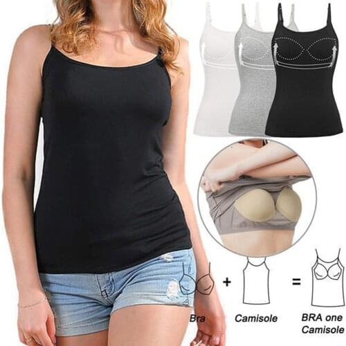 Women Shapewear Slim Up Lift Plus Size Bra Cami Tank Top with Built in Bra Body Shaper Underwear Slimming Vest Corset Shapewear