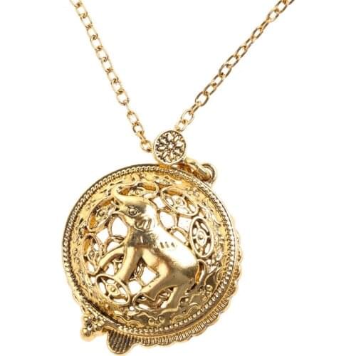 1pc Vintage Chain Magnifying Glass Hot Necklace Pendant Grandma Gift Metal Magnifier T5UC