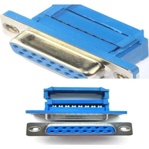 10pcs DB15 15 pin DB-15 D-SUB Parallel Port IDC Flat Ribbon Cable Terminal Connector Adapter