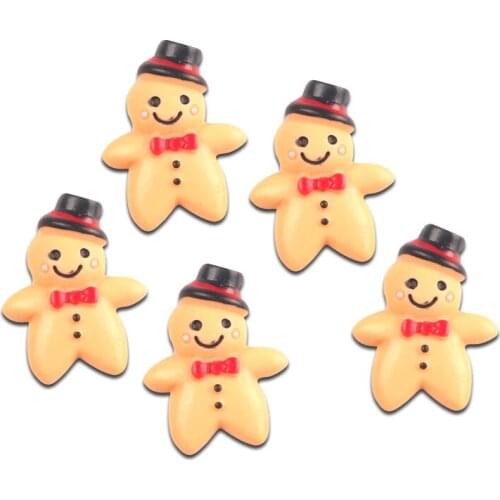 20Pcs Mixed Resin 30x23mm Snowman Decoration Craft Flatback Cabochon Embellishments For Scrapbooking Cute Diy Accessories