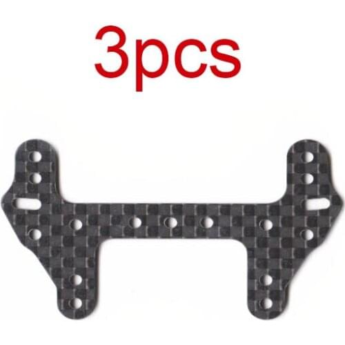 3 Pcs 1.5mm Carbon Fiber Rear Reinforcing Plate Rear Multi Roller Setting Stay 94848 For 1/32 Scale Mini 4WD Car Model