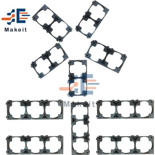 5 Pcs/lot 26650 Battery Holder 1X2 1X3 ABS Battery Holder 2P 3P Bracket Cylindrical Cell Holder 26650 Li-ion Battery Pack