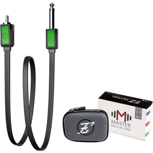 6FT EZ Master Flat RCA Cord Tattoo Clip Cord Silicone Jacket Cable with EZ Tattoo Mini Case for Tattoo machine and power supply