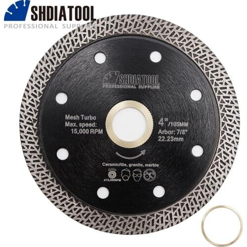 1pc 4/4.5/5/6/7/9 inch Hot pressed sintered Mesh Turbo Diamond Saw blade Diamond Cutting Disc for granite marble tile ceramic