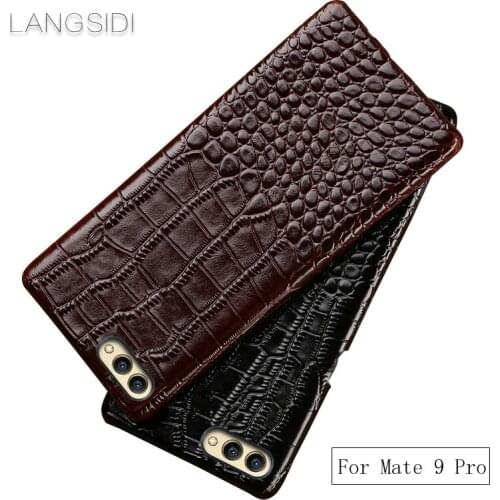 Cases For Huawei Mate 9 Pro phone case Premium Handmade Luxury genuine crocodile leather back cover