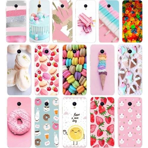 94AA Colorful Ice Cream Macarons gift Soft Silicone Tpu Cover phone Case for Meizu M5 M5C M5S M6 M6T M6C M6 Note Case