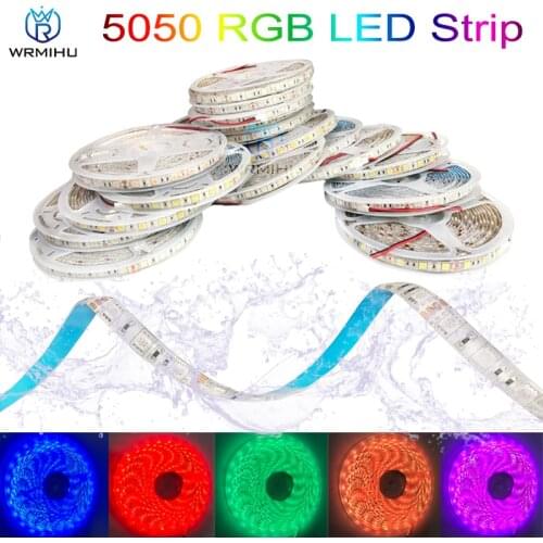 DC5V 12V 24V SM5050-60leds / m RGB Single Color IP67 Tube Waterproof Flexible Light Strip Used for Indoor TV Decoration Lights