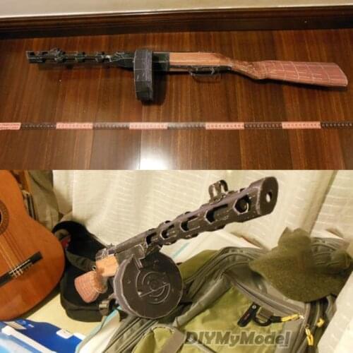 DIYMyModeI 1:1 Scale PPSh-41 Soviet Submachine Gun pe-pe-sha DIY Handcraft Paper Model Kit Handmade Toy Puzzles