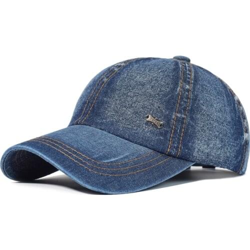 Vintage denim washed cotton baseball cap men women retro adjustable trucker dad hat low profile outdoor sport hat fashion