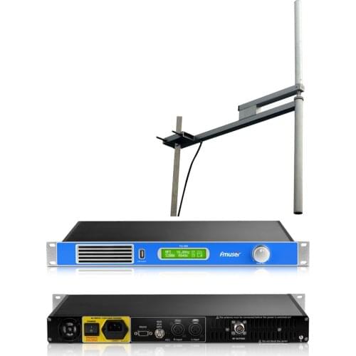 FMUSER FU-200A 200W FM Broadcast Transmitter + FU-DV2 Antenna for Church, Car Cinema Radio Station