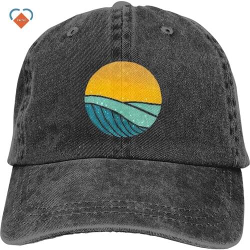 Cap For Men Women Vintage Sea Wave Ontide Sun Hats Sports Caps For Golf Cycling Running Fishing Sport Cap Summer Outdoor