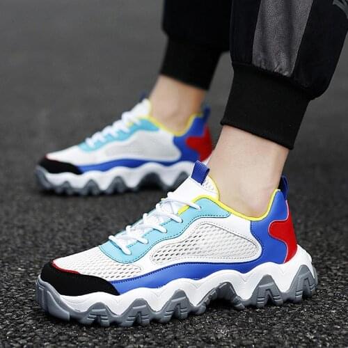 Big Size Outdoor Anti-slip Running Man Summer Sneakers for Men Sports Shoes Women Sport Shoes Male Wthie Blue Scarpe Uomo A-1291