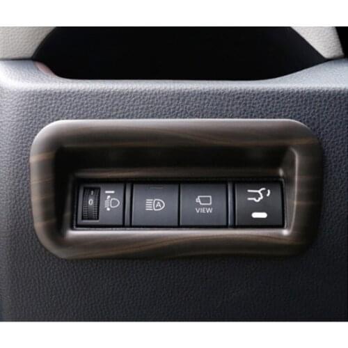 Car Headlight Control Cover Trim Switch Button Panel for toyota rav4 rav 4 xa50 50 2019 2020 Car Interior Peach Wood Decoration