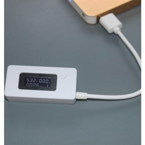 Real tracking number LCD USB Mini Voltage and Current Detector Mobile Power USB Charger Tester Meter
