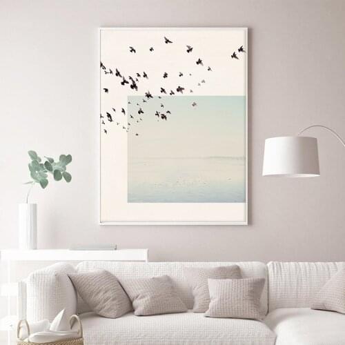 Minimalist Beach Photography Poster Nordic Style Decoration Canvas Painting Ocean Coastal Wall Art Prints Beach House Decor