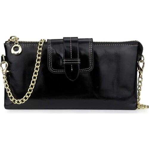 Fashion Women Wallet Cow Leather Long Clutch Cross body bag Female Wallets Girls Money Pocket Handbag Passport Card Holder New