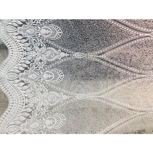 New 5yards/bag FH29# White Hand beads tulle mesh lace fabric for bridal wedding dress/sawing Free shipping alibaba express