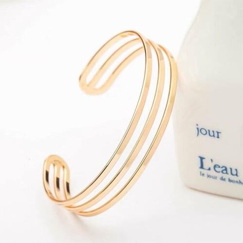 Solid stainless steel three-ring design adjustable ring boho jewelry fashion ring trend ring European and American jewelry gifts