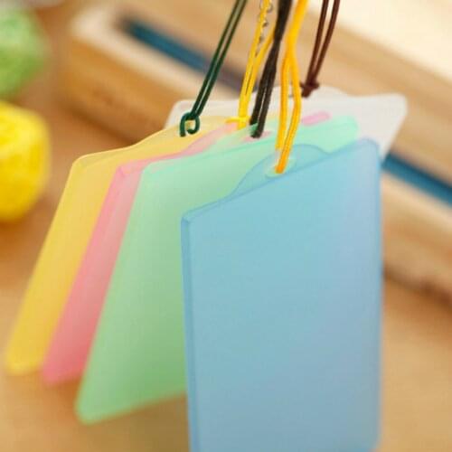 Solid Color Transparent Matte Anti-magnetic Bank IC ID Card Holder PVC Plastic Business Card Stock Badge Holder Sleeve