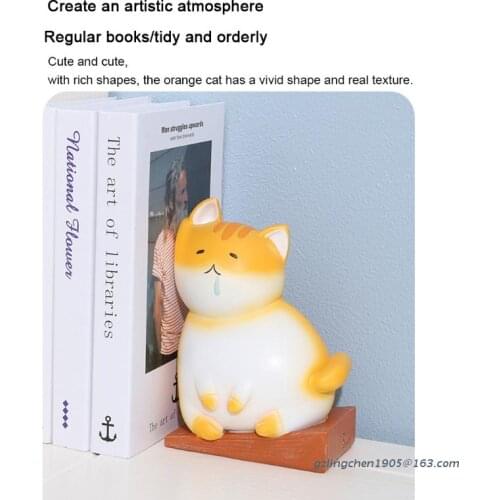 P8DE Cartoon Cute Cats Door Stopper Safety Door Stop Wedge Door Catcher Block Home Office Bookend Library School Bookshelf