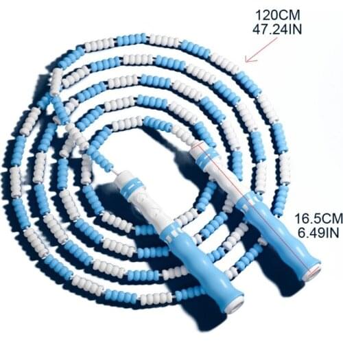 E56D Speed Rope & Adjustable Tan-gle-Free Beaded Segment Rope Rapid Jump Ropes for Speed Training, Exercise Fitness