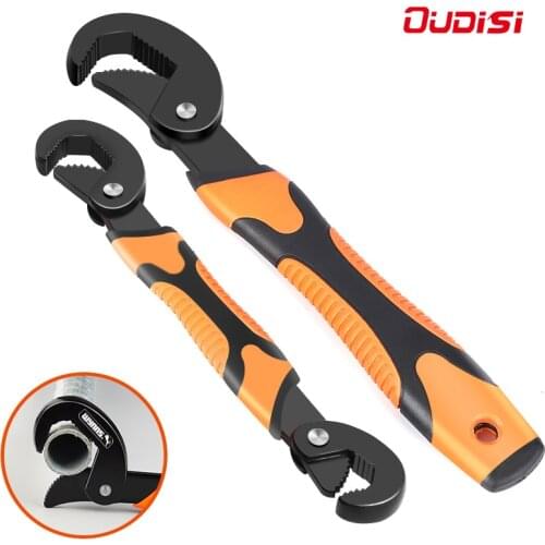 OUDISI Universal Quick Pipe Wrench Set Self Adjusting Pipe Wrench Set With Cast Iron Body 14-27mm 27-63mm Multil Spanner Tool