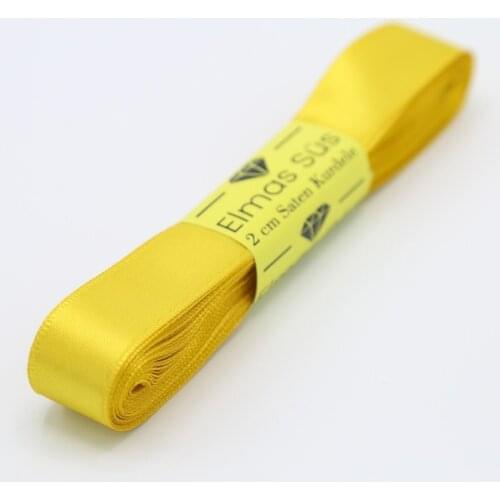 Yellow Satin Ribbon 2 cm 10 mt