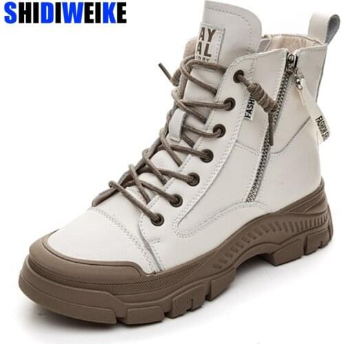 Autumn Flats Woman Sneakers Womens Shoes Ladies Casual Breathable Female Ankle boots Lace Up Woman Comfort High Top Shoes AD501