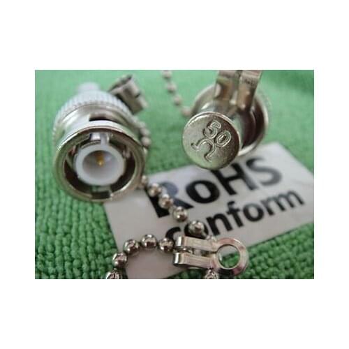 1pc New BNC Male 50ohm 1% Terminator Connector Plug & Grounding/Ground Chain 75B