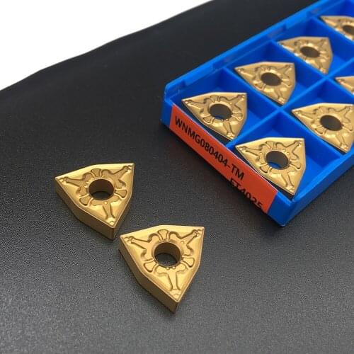 10PCS WNMG080404 TM FT4025 Turning Tool For Steel parts Carbide Inserts External Turning Tool Carbide Insert Lathe Cutter