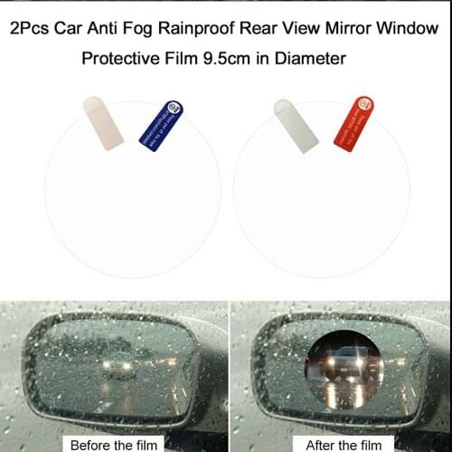 2 Pcs Car Rearview Mirror Protective Film,Waterproof Rainproof Rear View Mirror Window Clear Protective Film