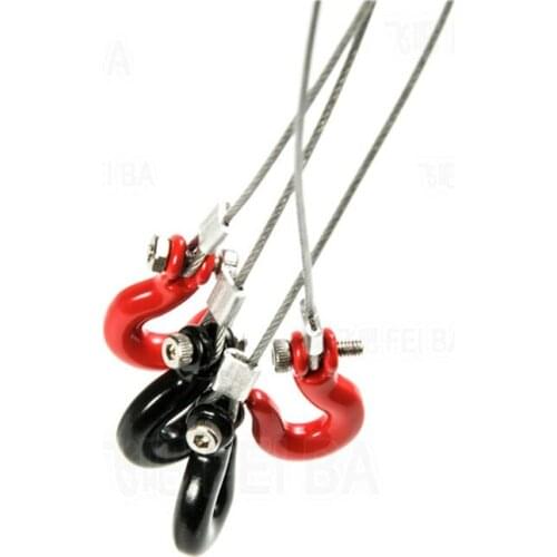 2PCS Traction Steel Hook Wire Rope 1/10 Simulated RC Rock Crawler Climbing Car Accessories Parts Axial SCX10 90046 TRX4 D90 CC01