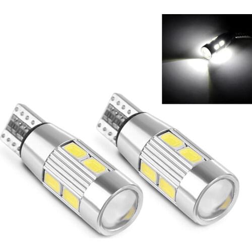 4 unidade Lampada T10 10 Led Branca Cambus Cree Chips W5w Aluminio(Samsung 5630 Chips)