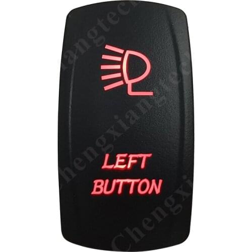 5 Pin ON OFF SPST Red Led LEFT BUTTON Rocker Car Boat Dashboard Light 12v 24v Toggle Switch for Carling ARB Narva 4x4 Style