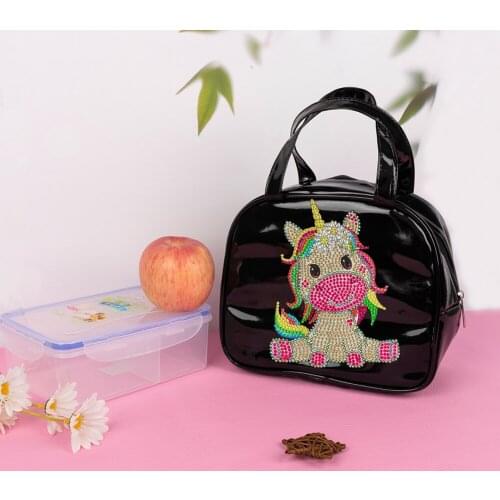 5D DIY Diamond Painting Point Drill Lunch Bag Mosaic Embroidery Craft Storage Container Picnic Waterproof Oilproof Organizer